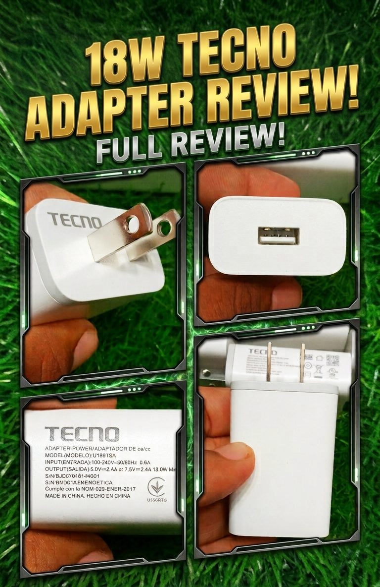 Original Tecno 18W fast charger adapter full review product thumbnail on M F Chargers