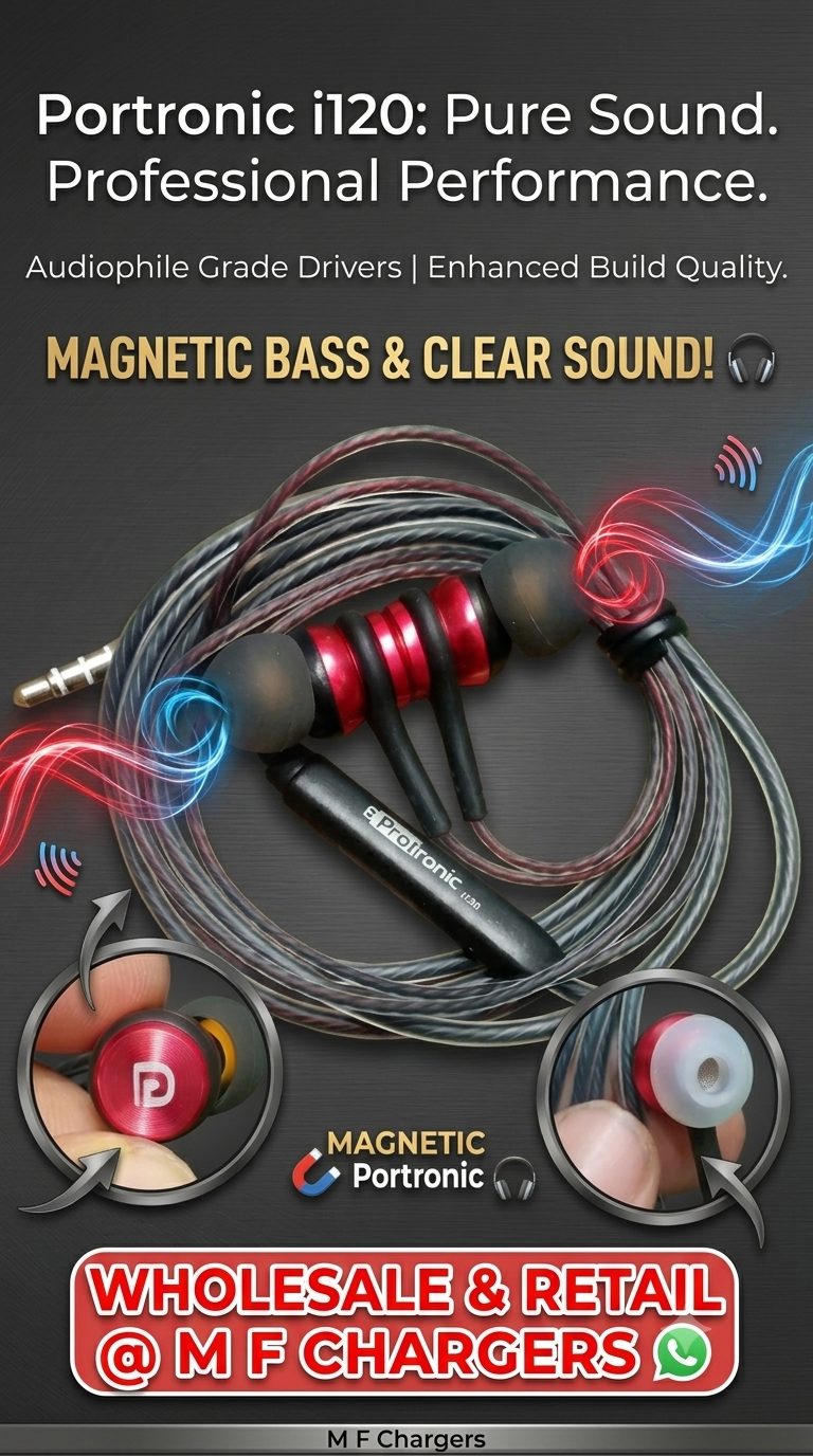 Protronic i120 Magnetic Handsfree heavy bass box packing view at M F Chargers