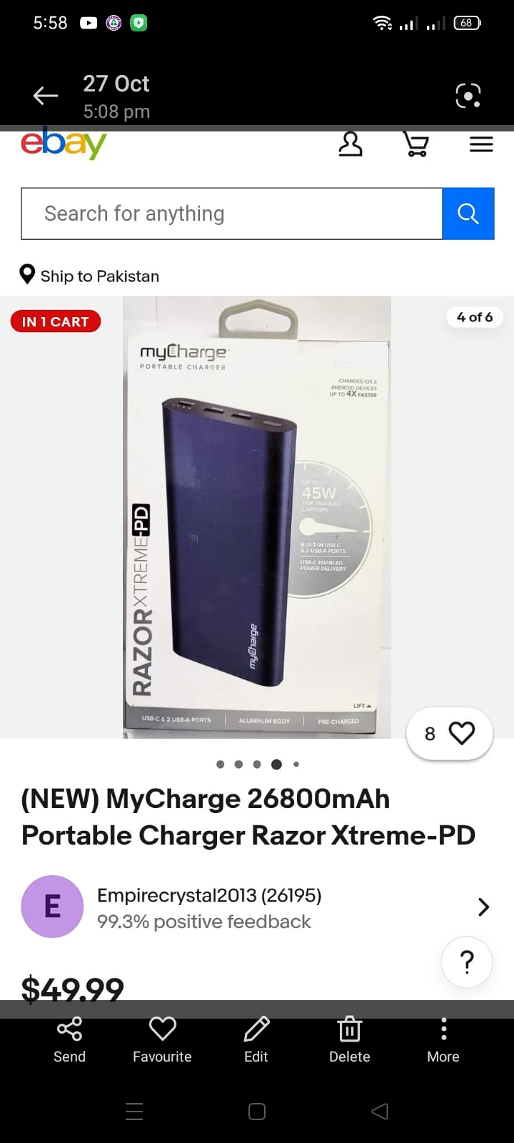 MyCharge Razor Xtreme-PD 26800mAh Power Bank