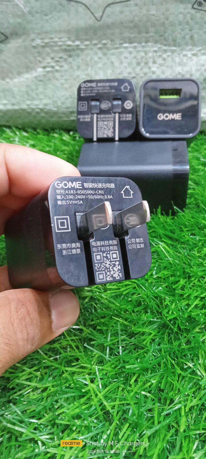 GOME 5V 5A Charger Pins and Build Quality M F Chargers