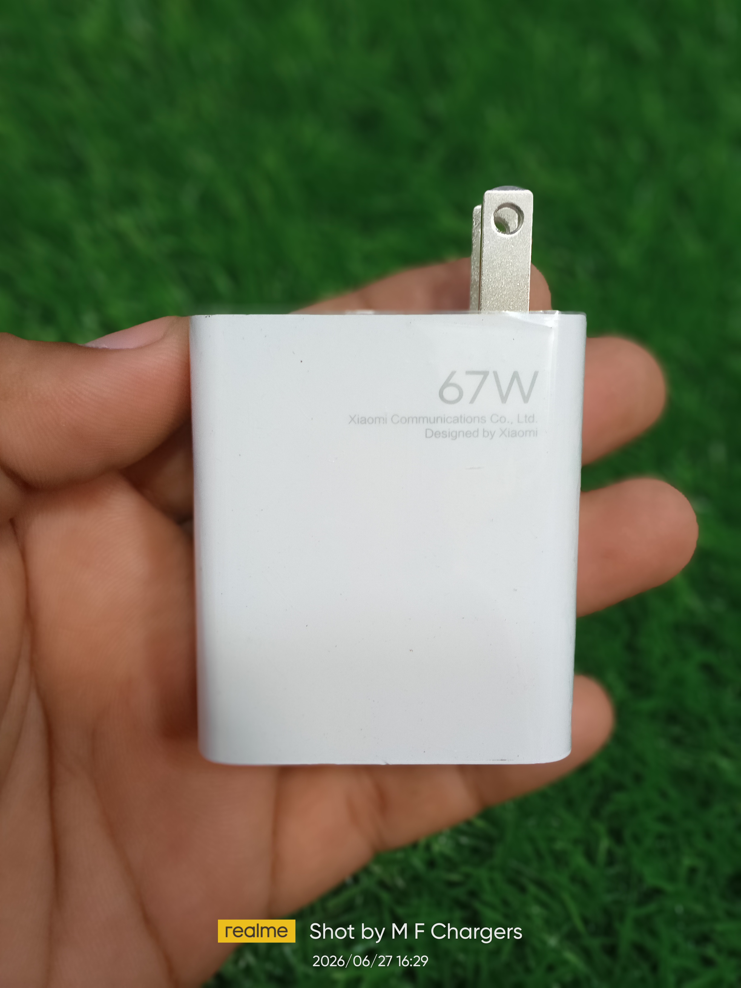 Original Xiaomi 67W Fast Charger Side View available at M F Chargers