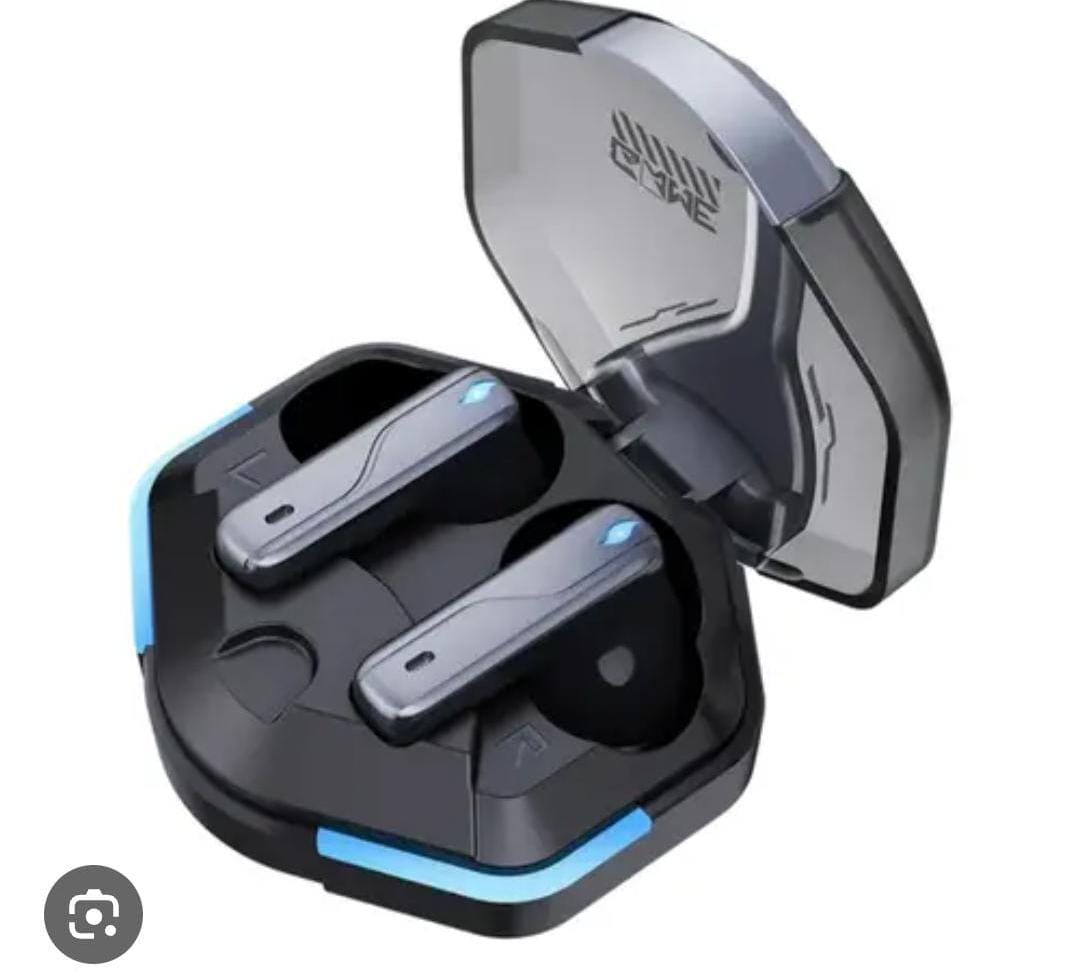Wotemei J69 grey sci-fi design wireless earbuds with LED lights at M F Chargers