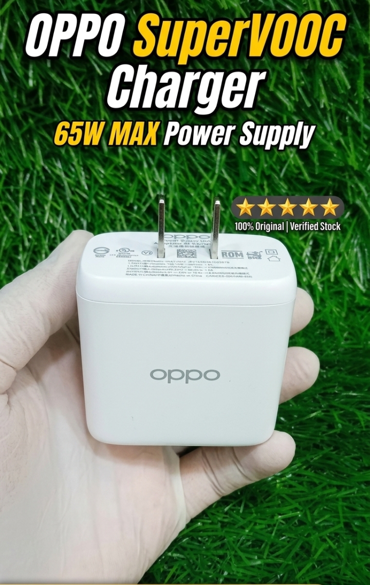 OPPO 65W SuperVOOC Fast Charger - 100% Original Adapter