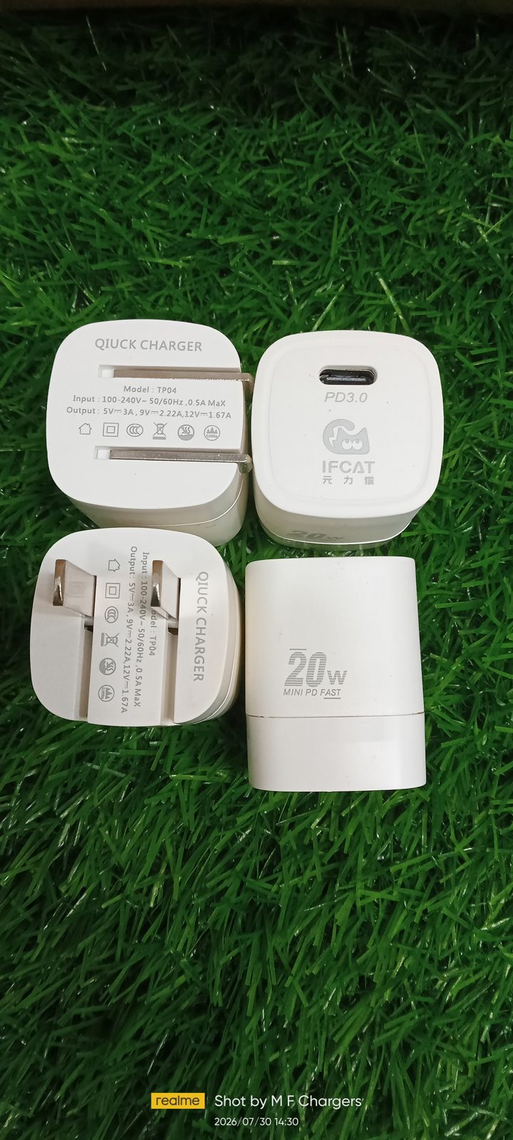 Multiple 20W Mini PD Fast Chargers TP04 stock M F Chargers