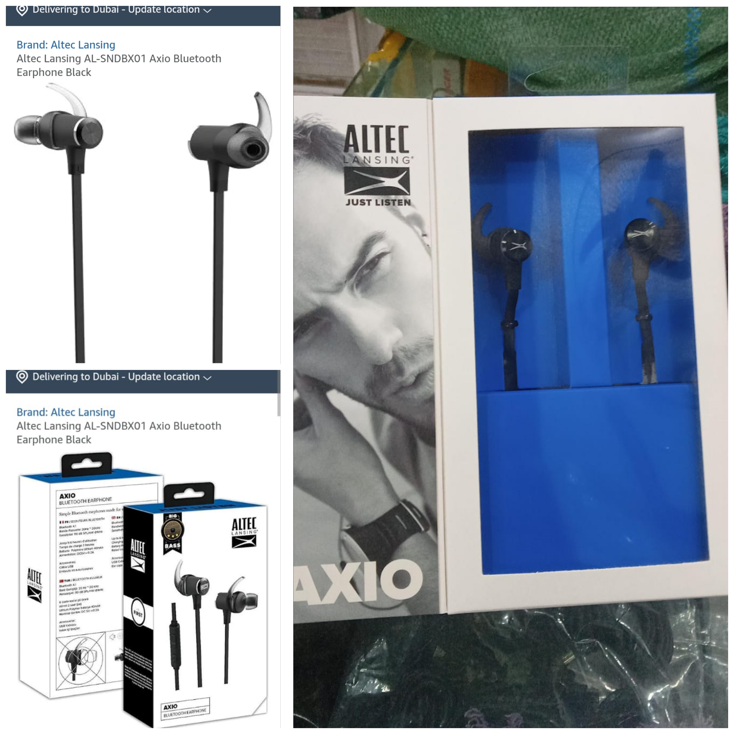 Altec Lansing Axio Wireless Bluetooth Earphones (AL-SNDBX01)