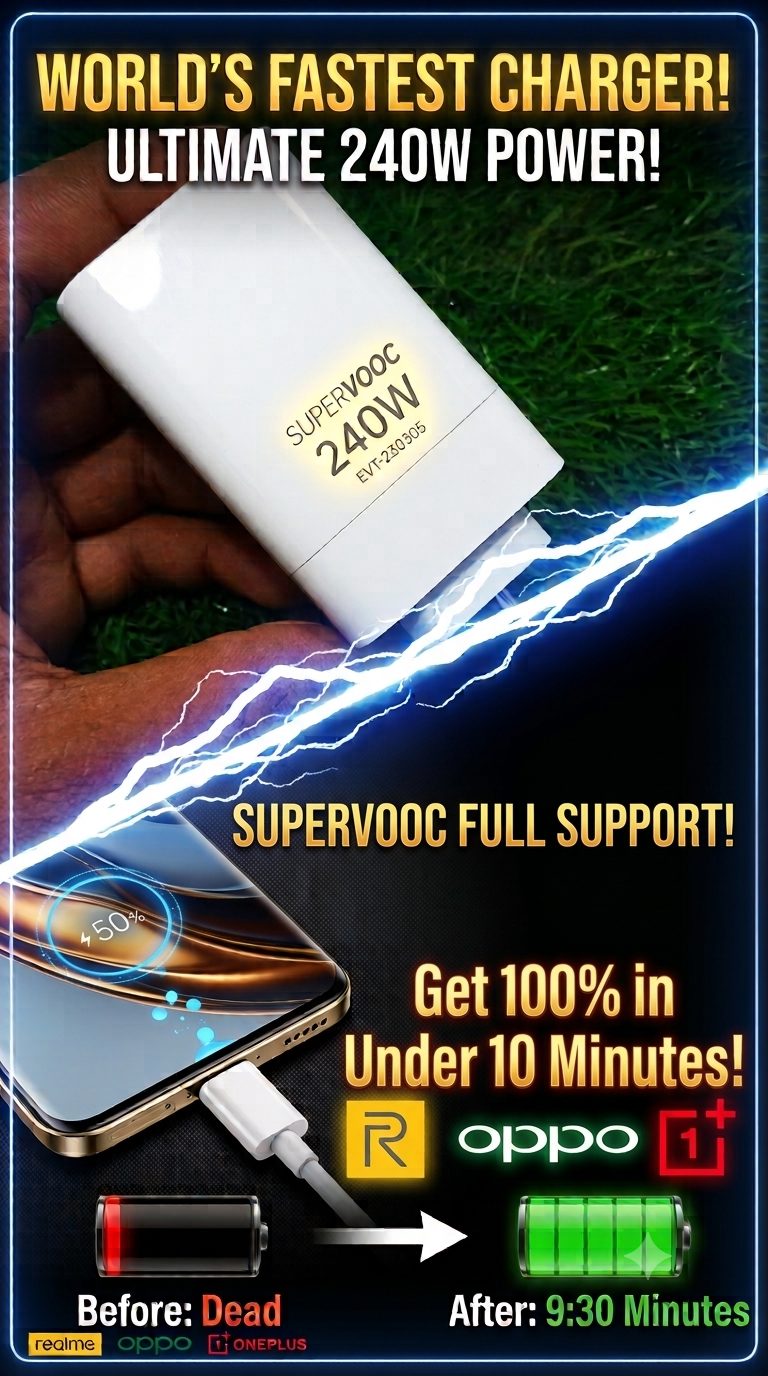 Original 240W SUPERVOOC Fast Charger Main Thumbnail - M F Chargers