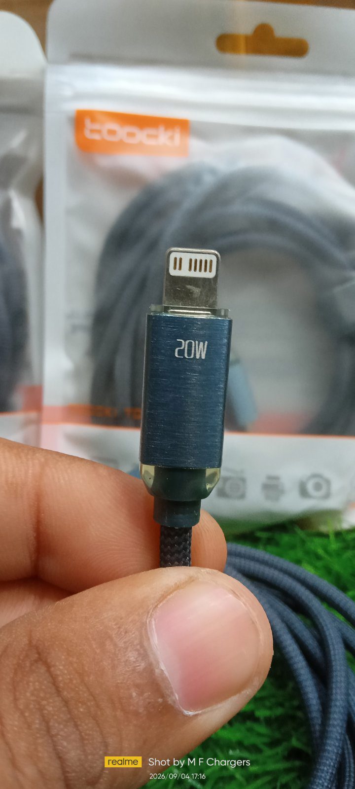 ​20W Lightning connector chip close up view - M F Chargers