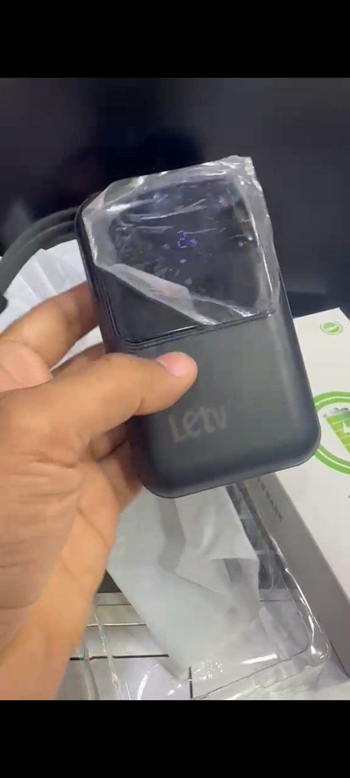 LETV 20000mAh Power Bank front view with LED display available at M F Chargers