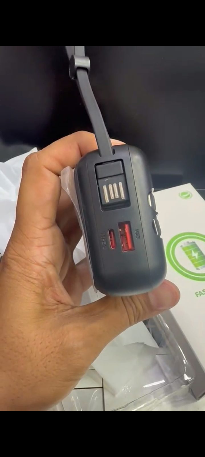 LETV 20000mAh Power Bank charging ports and USB details at M F Chargers