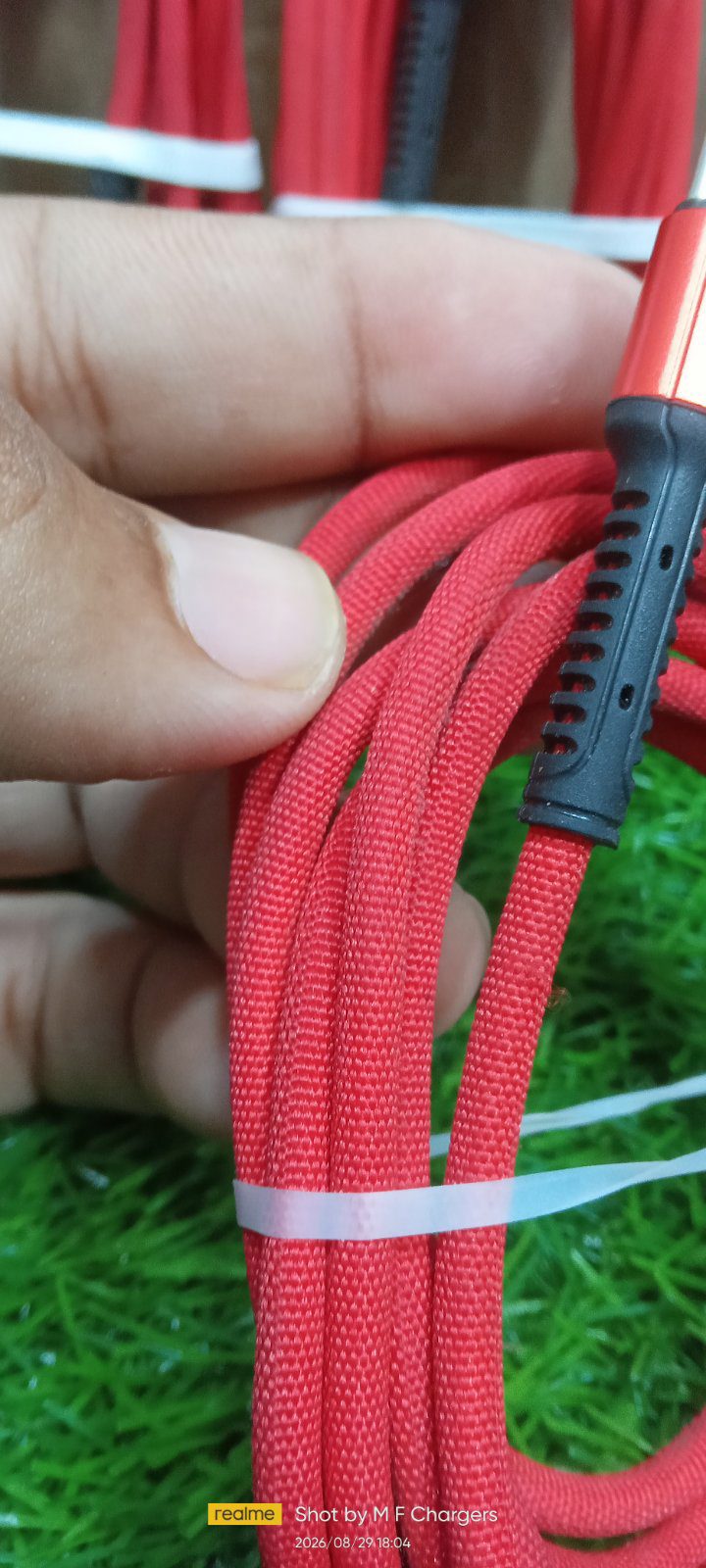 Premium nylon braided texture close up M F Chargers