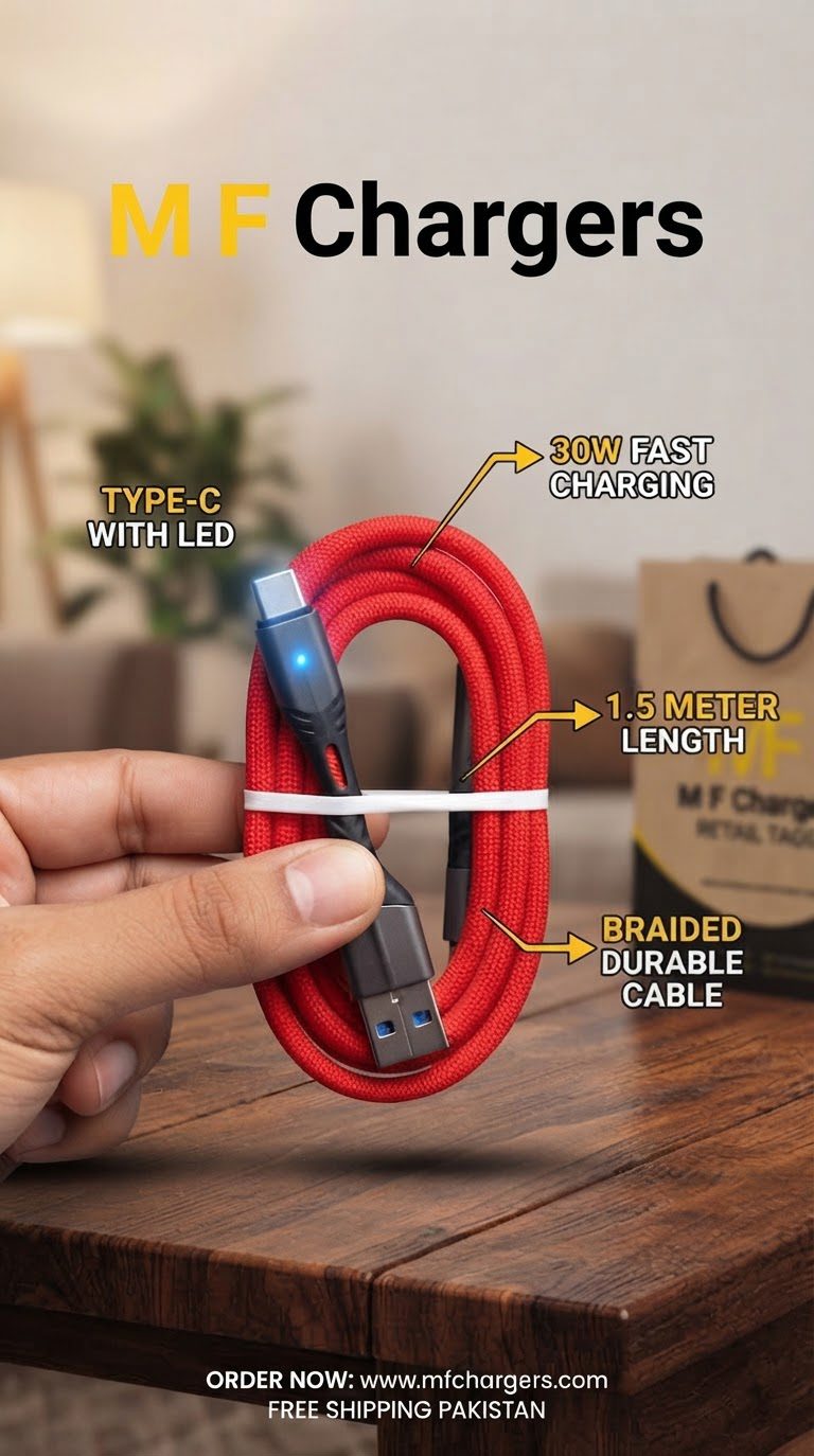 Fancy 1.5M LED Type-C Cable | M F Chargers