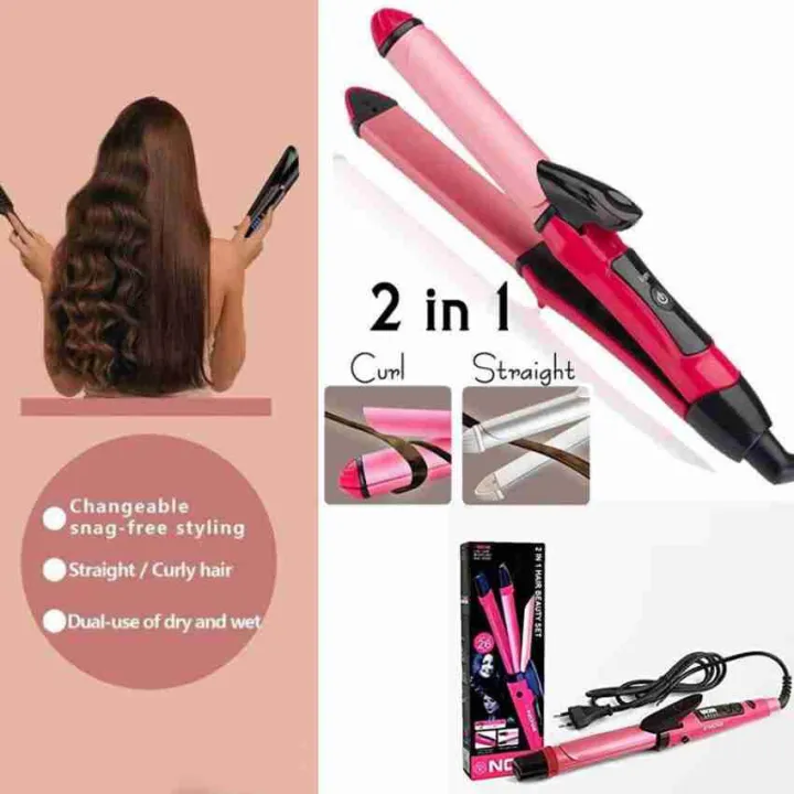 2-in-1 Hair Straightener and Curler