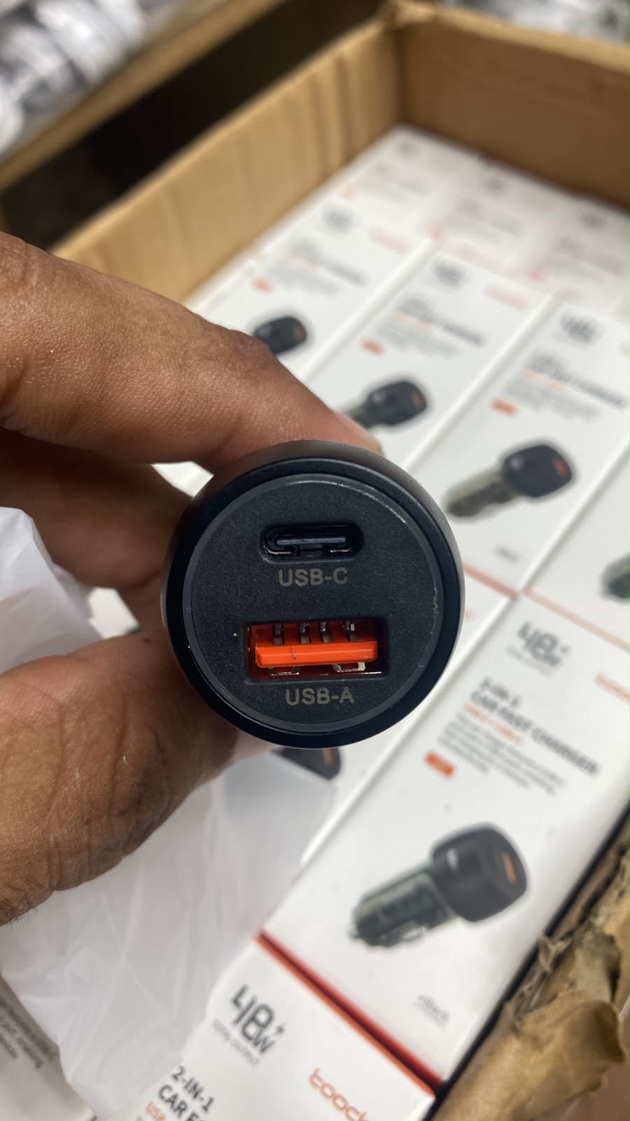 Toocki 48W Car Charger USB-C 30W and USB-A 18W Ports - M F Chargers