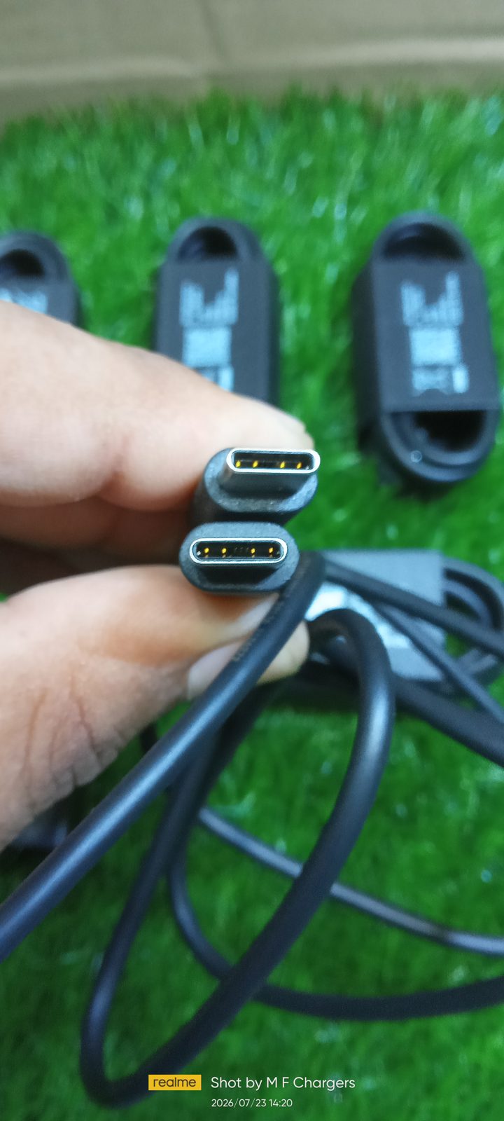 Side View of Motorola 80W Fast Charge Type-C Pins - M F Chargers
