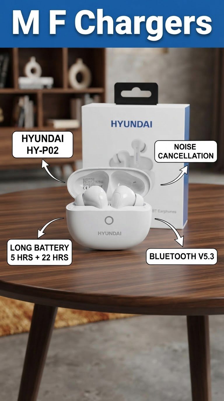 Hyundai HY-P02 TWS Earbuds Price in Pakistan | M F Chargers