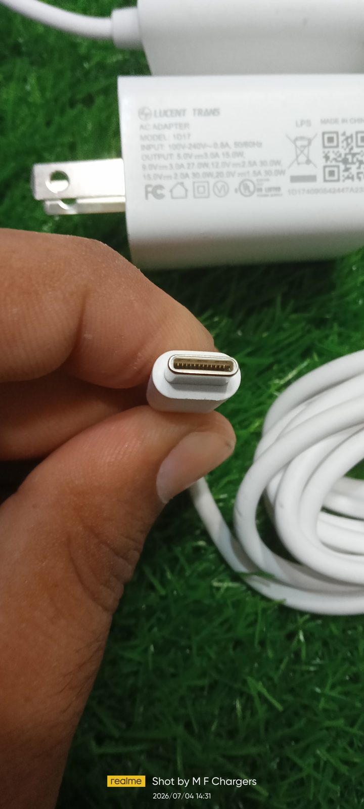 Lucent Trans 30W heavy duty Type-C charger port detail - M F Chargers