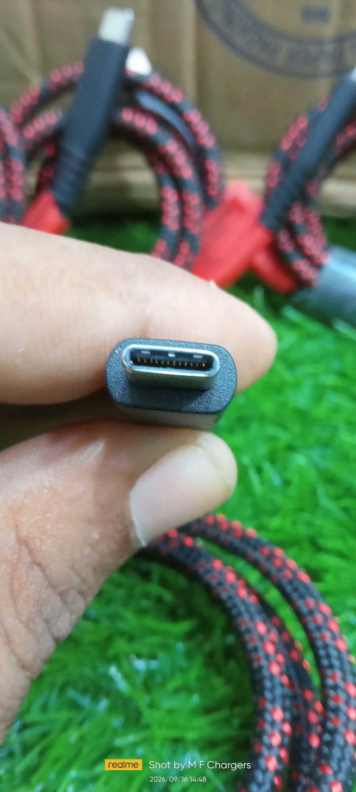 Type-C connector port of X Solid 120W fast charging cable - M F Chargers