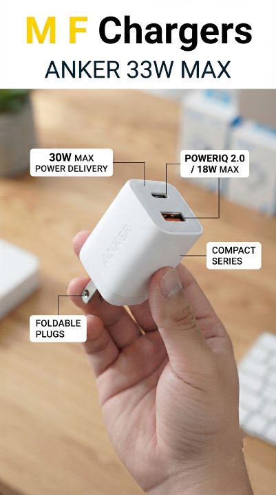 Anker 33W Fast Charger Original Price in Pakistan | M F Chargers