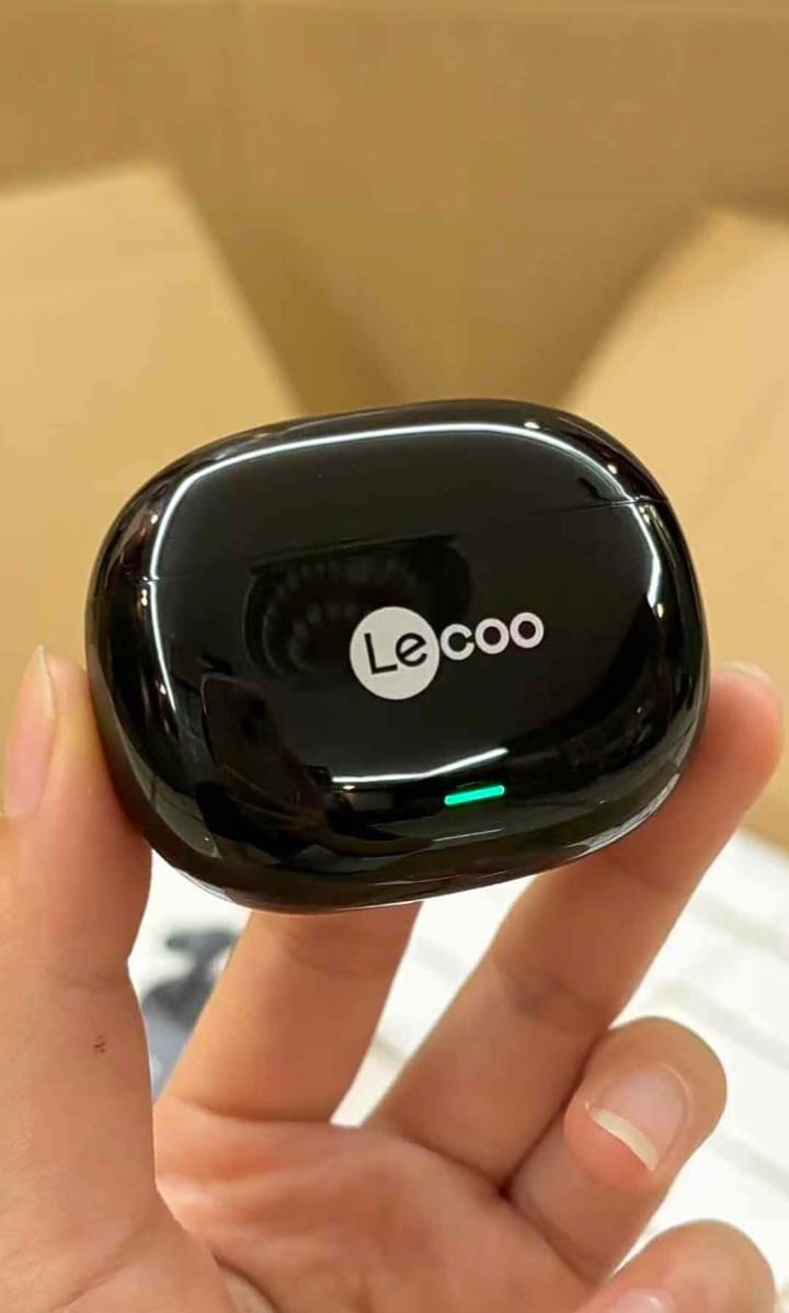 Lecoo EW322 Premium TWS Earbuds Front Case View with Brand Logo