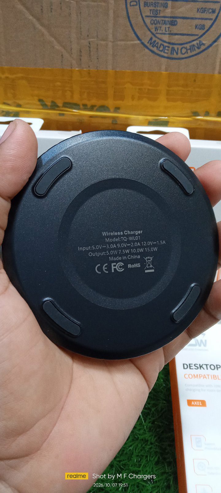 Toocki 15W Desktop Wireless Charger Fast Charging Stand for Apple & Android
