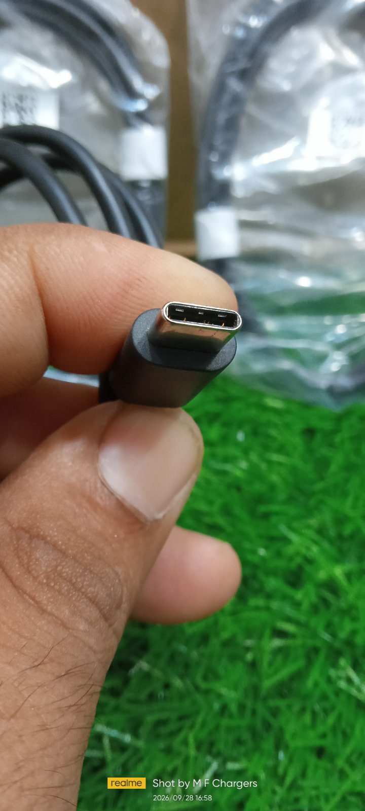 Huawei C to C 65W Cable Type C Pin Macro View - M F Chargers
