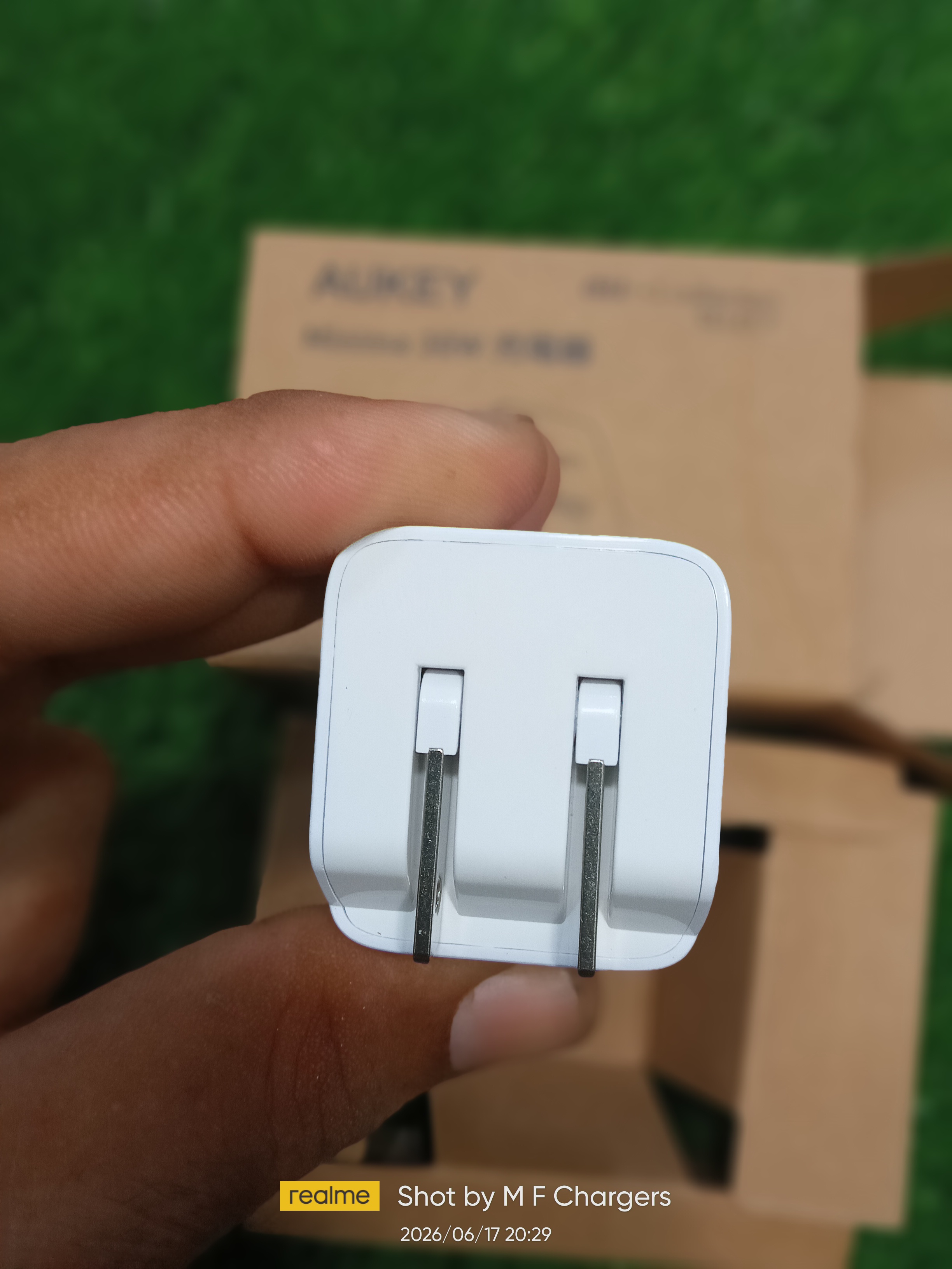 Aukey 30W Minima US Flat Pin Foldable Interface Genuine Box Stock M F Chargers