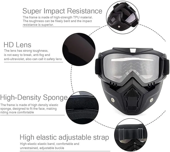 Bike Mask With Goggles