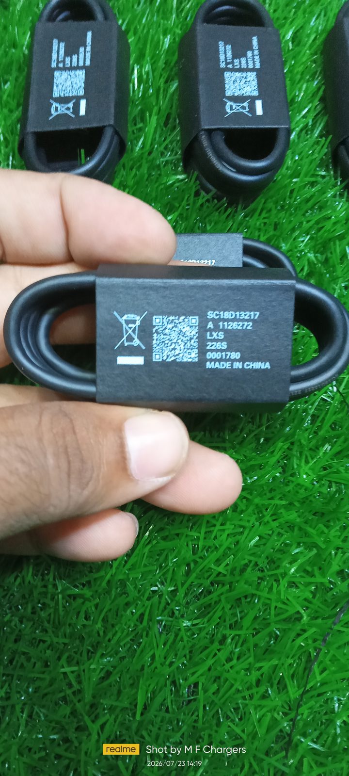 Original Motorola 80W Cable Model SC18D13217 Close-Up - M F Chargers