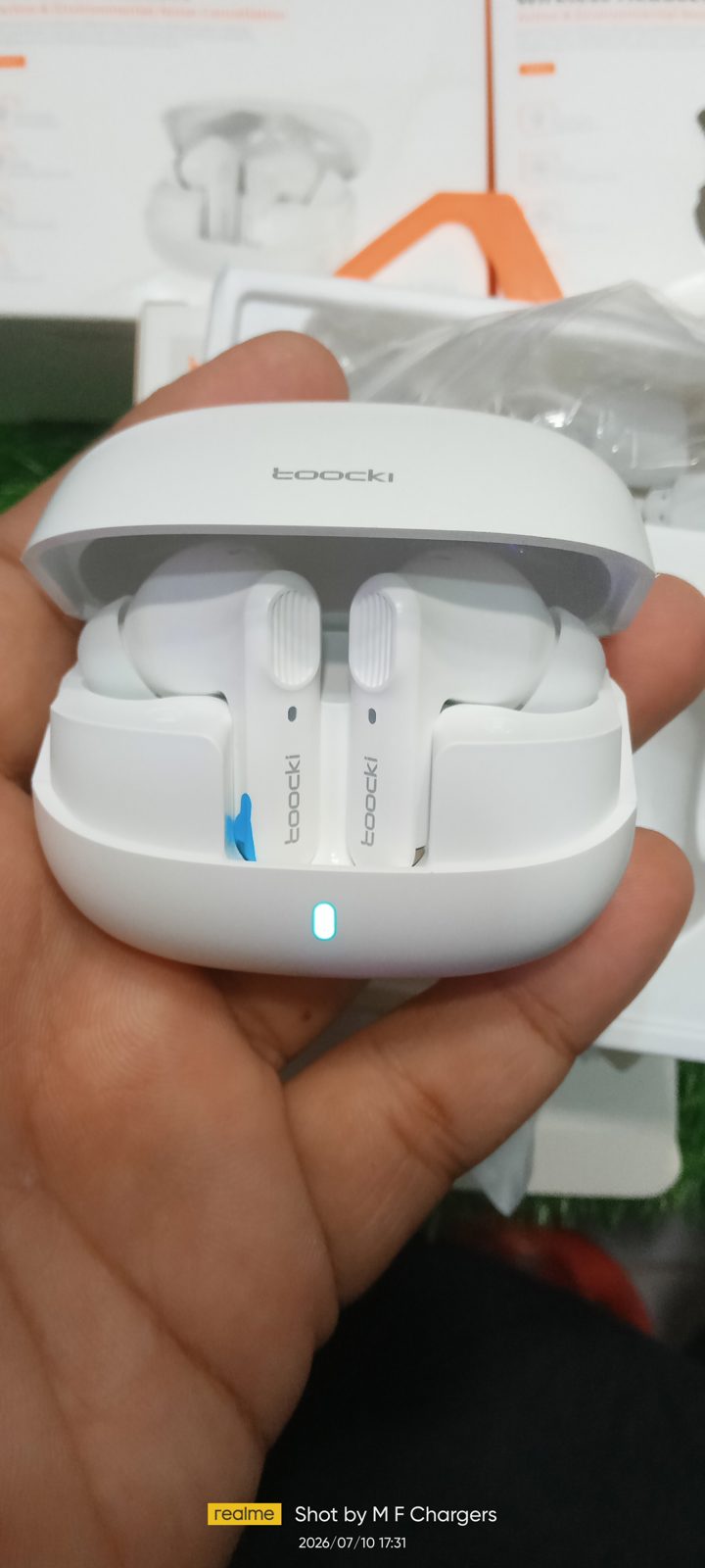 Toocki XX03 outclassed sound anc earbuds open case M F Chargers