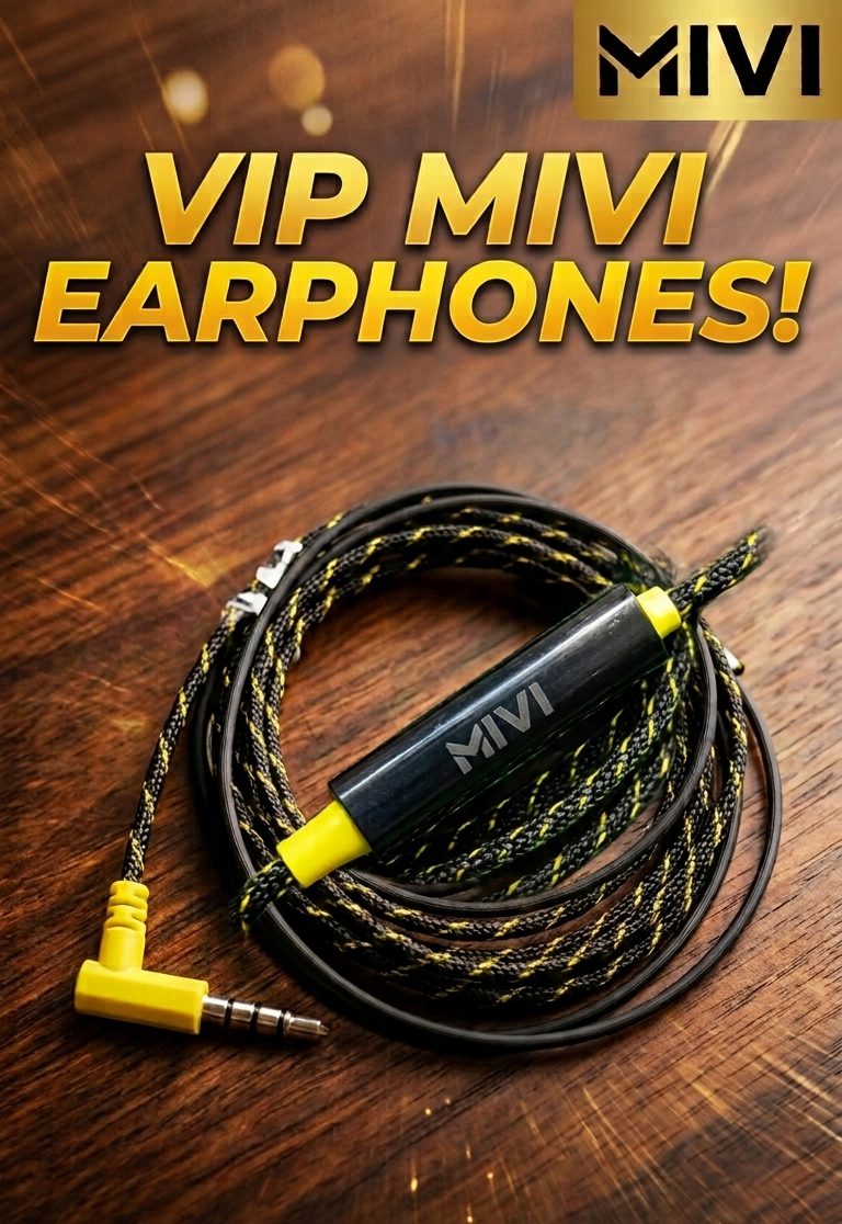 VIP MIVI Braided Extra Bass Earphones cover thumbnail image on M F Chargers