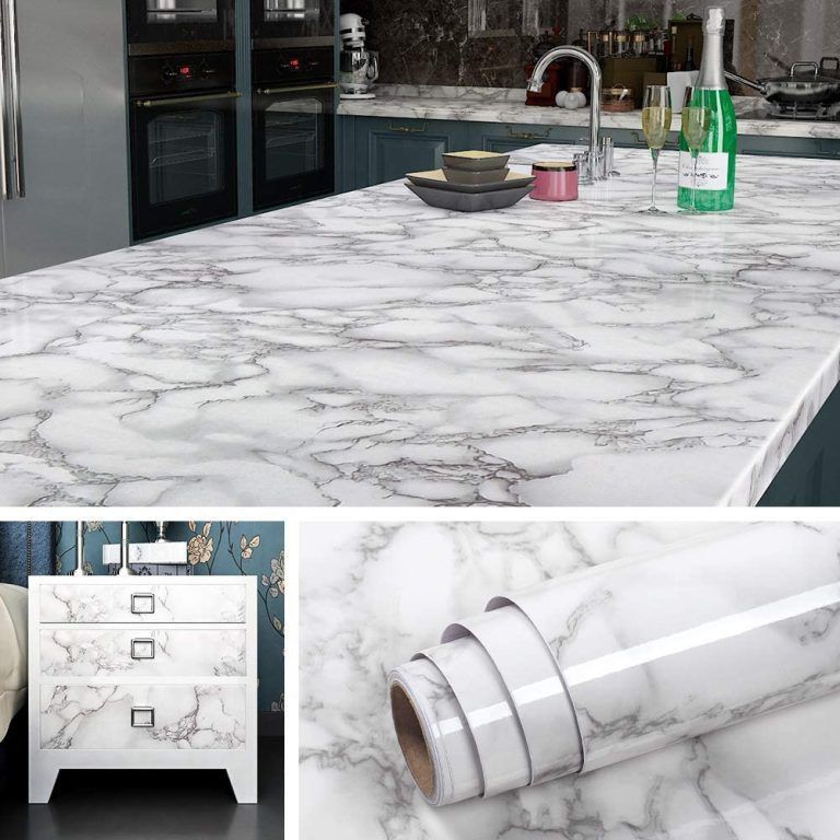 Black/White Marble Sheet For Kitchen