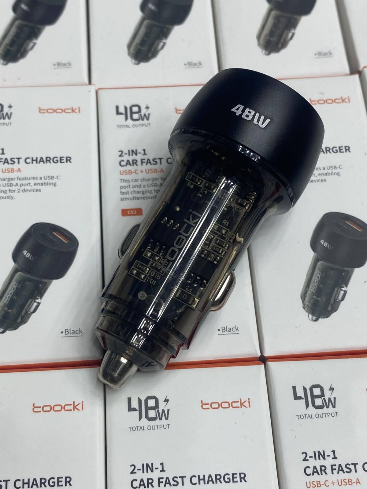 Original Toocki 48W Transparent Body Car Charger - M F Chargers