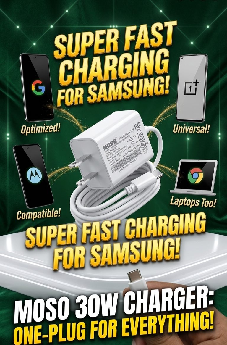 MOSO 30W USB-C Fast Charger Thumbnail Banner by M F Chargers