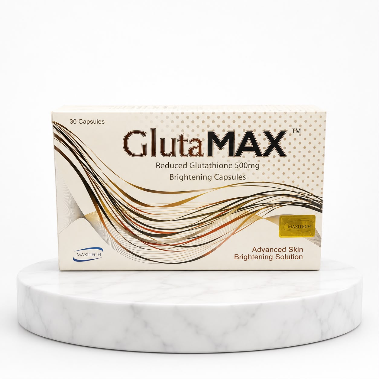 GlutaMAX Reduced Glutathione 500mg 30 Capsules | Gluta Max Brightening Capsules | Advanced Skin Care Supplement