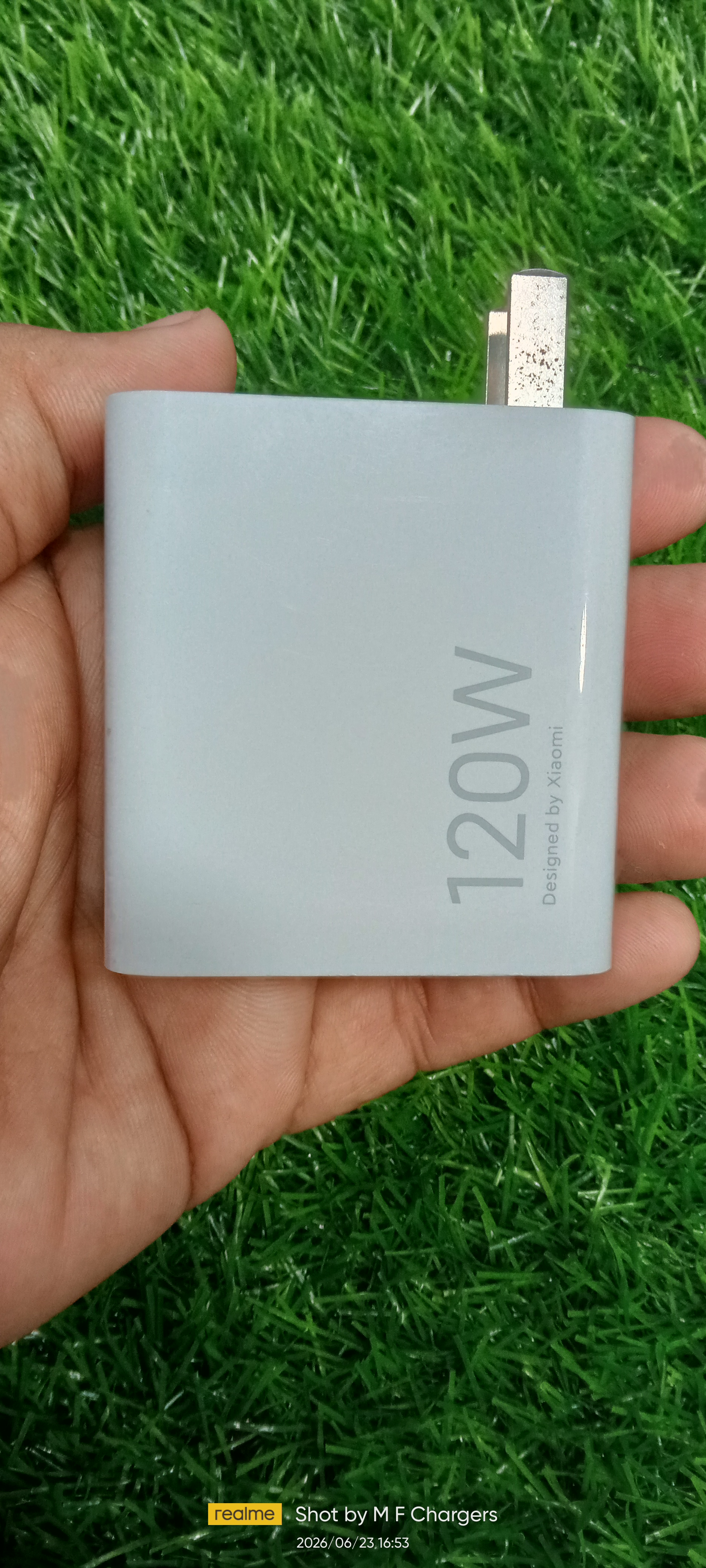 Xiaomi 120W GaN power adapter side profile - Shop at M F Chargers Karachi