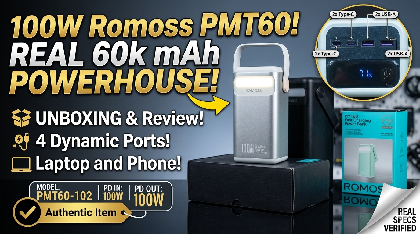 ROMOSS 100W 60000mAh Power Bank