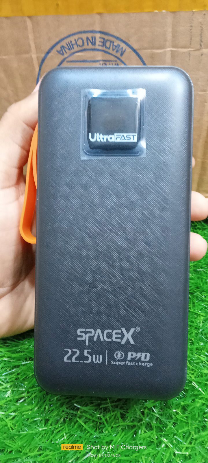 SpaceX 60000mAh heavy-duty power bank front body view - M F Chargers