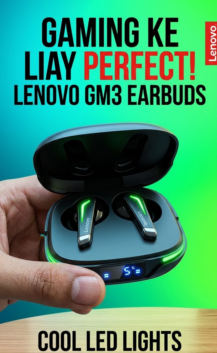 Original Lenovo Thinkplus GM3 gaming earbuds product thumbnail on M F Chargers