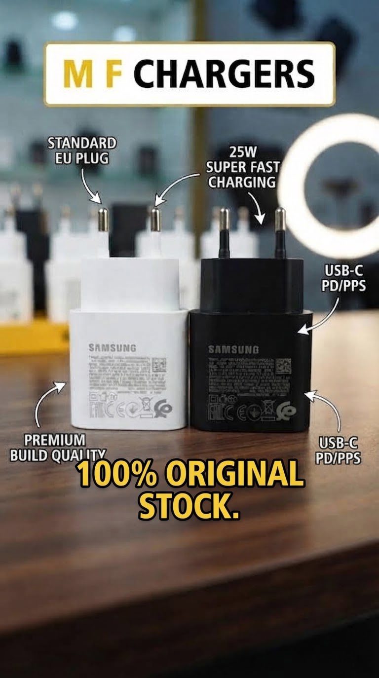 Samsung 25W Original Fast Charger | M F Chargers Karachi