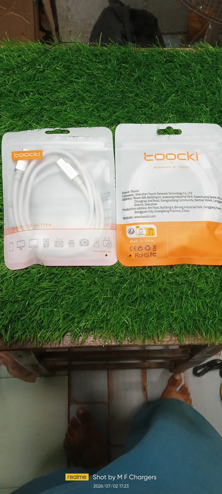 Toocki 100W C to C Cable Original Retail Packaging | M F Chargers
