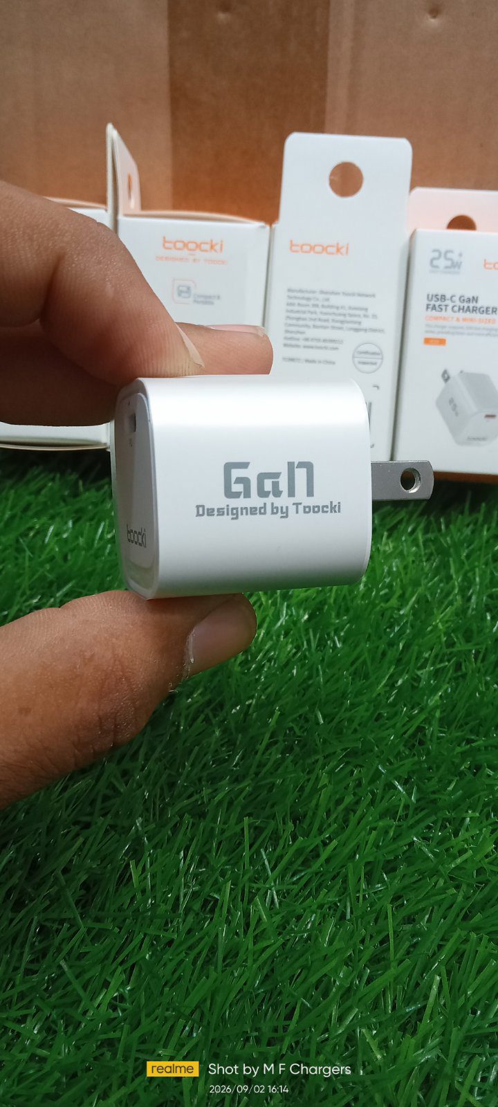 Toocki GaN fast charger side profile view - M F Chargers