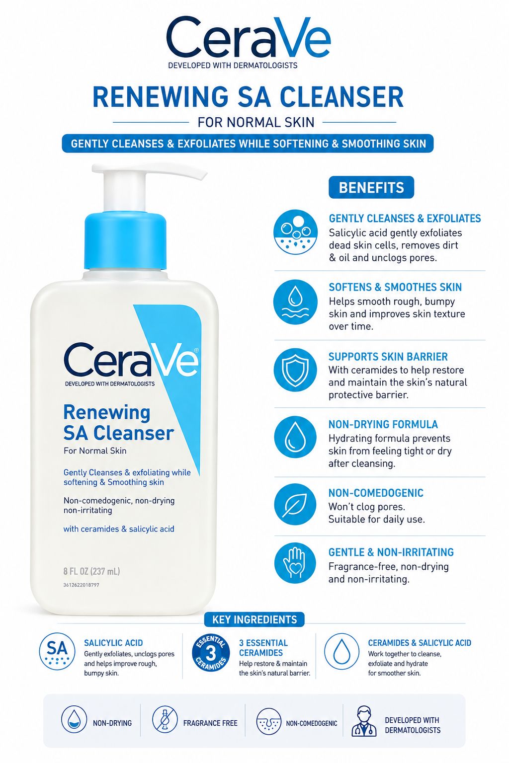 Cerave Renewing SA Cleanser 237ml