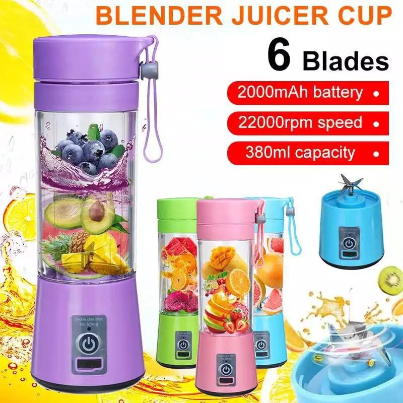 6 Blade Mini Portable USB Juicer Blender Rechargeable