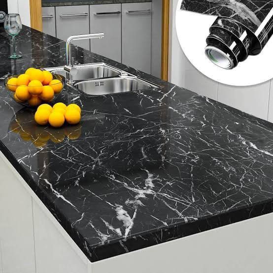Black/White Marble Sheet For Kitchen